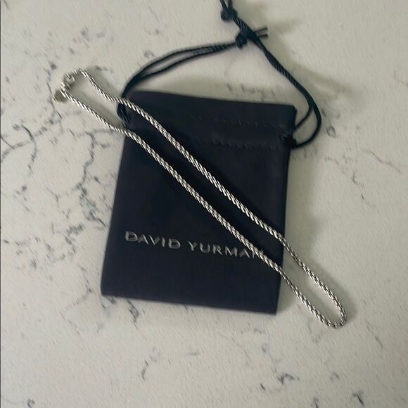 David Yurman Silver 16” Box Chain Necklace - Picture 1 of 4